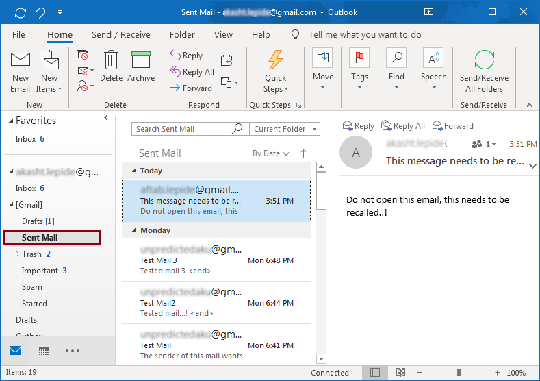 recall an email in outlook 2013 for mac
